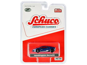 Schuco 3900  Lamborghini Huracan Matt Dark Blue with White Stripes "European Classics" Limited Edition to 2400 pieces Worldwide 1/64 Diecast Model Car