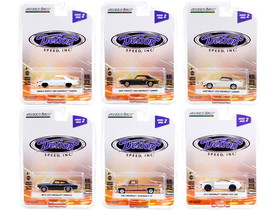 Greenlight 39070SET  "Detroit Speed Inc." Set of 6 pieces Series 2 1/64 Diecast Model Cars