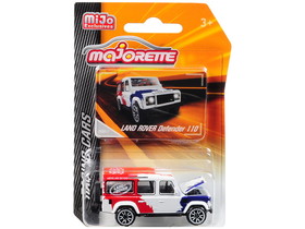 Majorette 4009MJ1  Land Rover Defender 110 White/Red/Blue "Above and Beyond" "Racing Cars" 1/60 Diecast Model Car