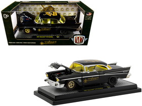 M2 40300-73A  1957 Chevrolet 210 Hardtop "Weiand" Black Limited Edition to 5880 pieces Worldwide 1/24 Diecast Model Car