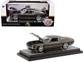 M2 40300-78B  1970 Ford Mustang "Foose" Gambler 514 Jaguar British Racing Green Metallic with Black Stripes Limited Edition to 6880 pieces Worldwide 1/24 Diecast Model Car