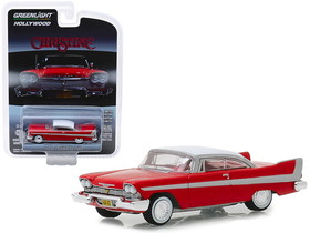Greenlight 44830C  1958 Plymouth Fury Red with White Top "Christine" (1983) Movie "Hollywood Series" Release 23 1/64 Diecast Model Car