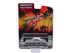 Greenlight 44870D  1970 Chevrolet Nova Blue Metallic with White Top (Unrestored) "Beverly Hills Cop" (1984) Movie "Hollywood Series" Release 27 1/64 Diecast Model Car