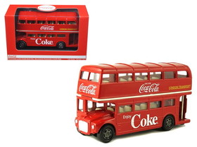 Motorcity Classics 464001  1960 Routemaster London Double Decker Bus Red "Coca-Cola" 1/64 Diecast Model