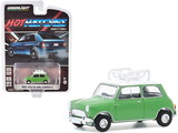 Greenlight 47080A  1965 Austin Mini Cooper S with Roof Rack Green with White Top 