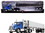 First Gear 50-3451  Kenworth T880 Day Cab with East Genesis End Dump Trailer Surf Blue Metallic and Chrome 1/50 Diecast Model