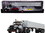 First Gear 50-3456  Mack Granite MP Tandem-Axle Day Cab with East Genesis End Dump Trailer Black and Silver 1/50 Diecast Model