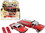 Greenlight 51343  Ford F-350 Ramp Truck with 1967 Mercury Trans Am Cougar #15 Parnelli Jones Red with Silver Top "ACME Exclusive" 1/64 Diecast Model Cars