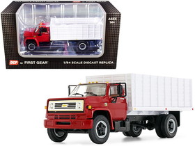First Gear 60-0913  Chevrolet C65 Grain Truck Red and White 1/64 Diecast Model
