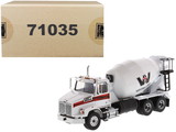 Diecast Masters 71035  Western Star 4700 SB Concrete Mixer Truck White 1/50 Diecast Model