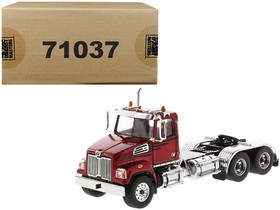 Diecast Masters 71037  Western Star 4700 SF Tandem Day Cab Tractor Metallic Red 1/50 Diecast Model