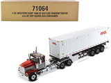 Diecast Masters 71064  Western Star 4900 SF Tandem Day Cab Truck Tractor Red and Gray with 40
