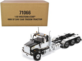 Diecast Masters 71066  Western Star 4900 SF Tridem Day Cab Truck Tractor Black "Transport Series" 1/50 Diecast Model