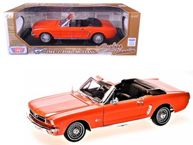Motormax 73145TC-OR  1964 1/2 Ford Mustang Convertible Orange "Timeless Classics" 1/18 Diecast Model Car