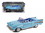 Motormax 73175bl  1957 Chevrolet Bel Air Convertible Light Blue with Blue Interior 1/18 Diecast Model Car