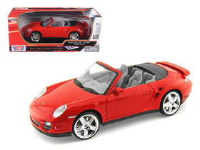 Motormax Porsche 911 (997) Turbo Cabriolet Red 1/18 Diecast Model Car