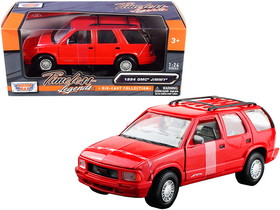 Motormax 73206r  1994 GMC Jimmy with Roof Rack Red "Timeless Legends" Series 1/24 Diecast Model Car