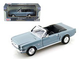 Motormax 1964 1/2 Ford Mustang Convertible Light Blue 1/24 Diecast Model Car