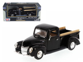 Motormax 1940 Ford Pickup Truck Black 1/24 Diecast Model Car