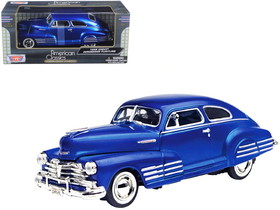 Motormax 73266bl  1948 Chevrolet Aerosedan Fleetline Blue 1/24 Diecast Model Car
