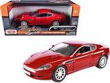 Motormax Aston Martin DB9 Coupe Red Timeless Legends 1/24 Diecast Model Car