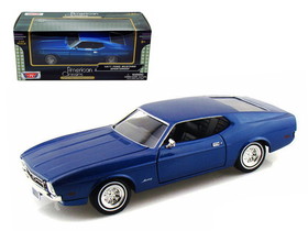 Motormax 1971 Ford Mustang Sportsroof Blue 1/24 Diecast Model Car