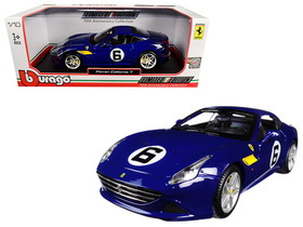 Bburago 76104  Ferrari California T Blue "Sunoco" #6 70th Anniversary 1/18 Diecast Model Car