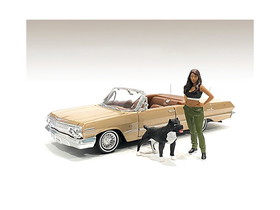 American Diorama 76276  "Lowriderz" Figurine IV and a Dog for 1/18 Scale Models