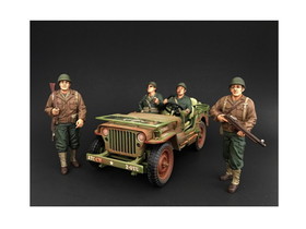 American Diorama 77410-77411-77412-77413  US Army WWII 4 Piece Figure Set For 1:18 Scale Models