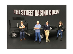 American Diorama 77431-77432-77433-77434  The Street Racing Crew 4 Piece Figure Set For 1:18 Scale Models