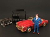 American Diorama 77444  Mechanic John Inspecting Figurine for 1/18 Scale Models