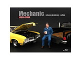 American Diorama 77450  Mechanic Johnny Drinking Coffee Figurine / Figure For 1:18 Models