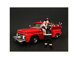 American Diorama 77460  Firefighter Saving Life with Baby Figurine / Figure For 1:18 Models