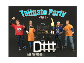 American Diorama 77595  Tailgate Party Set II 4 Piece Figure Set For 1:18 Scale Models