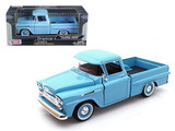 Motormax 1958 Chevrolet Apache Fleetside Pickup Truck Light Blue 1/24 Diecast Model Car