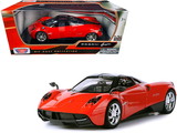 Motormax 79312brghtr  Pagani Huayra Bright Red with Chrome Wheels 1/24 Diecast Model Car