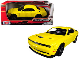 Motormax 2018 Dodge Challenger SRT Hellcat Widebody Yellow 1/24 Diecast Model Car