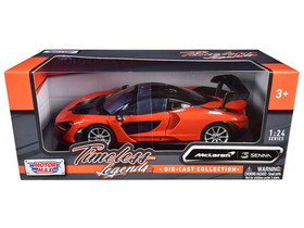 Motormax 79355or  McLaren Senna Orange Metallic and Black "Timeless Legends" 1/24 Diecast Model Car