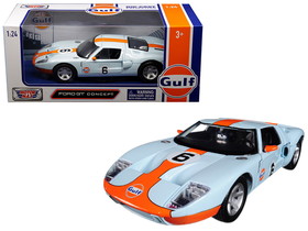 Motormax 79641  Ford GT Concept #6 with "Gulf" Livery Light Blue with Orange Stripe 1/24 Diecast Model Car