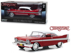Greenlight 84071  1958 Plymouth Fury Red with White Top "Christine" (1983) Movie 1/24 Diecast Model Car