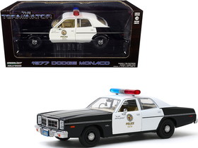 Greenlight 84101  1977 Dodge Monaco "Metropolitan Police" Black and White "The Terminator" (1984) Movie 1/24 Diecast Model Car