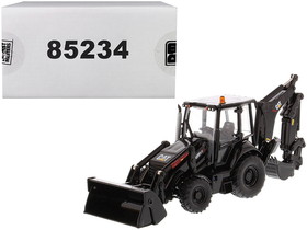 Diecast Masters 85234  CAT Caterpillar 420F2 IT Backhoe Loader Special Black Paint Finish with Work Tools and Two Figurines "30th Anniversary Edition" "High Line Series" 1/50 Diecast Model