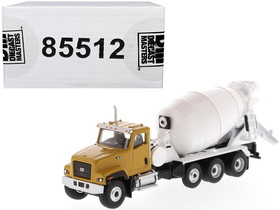Diecast Masters 85512  CAT Caterpillar CT681 Concrete Mixer Yellow and White "High Line" Series 1/87 (HO) Scale Diecast Model