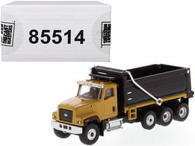 Diecast Masters 85514  CAT Caterpillar CT681 Dump Truck Yellow and Black "High Line" Series 1/87 (HO) Scale Diecast Model