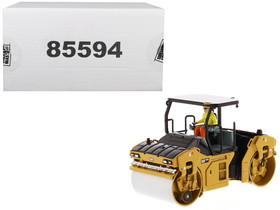Diecast Masters 85594  CAT Caterpillar CB-13 Tandem Vibratory Roller with ROPS (Roll Over Protective Structure) and Operator "High Line Series" 1/50 Diecast Model