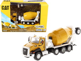 Diecast Masters 85632  CAT Caterpillar CT660 Day Cab Tractor with McNeilus Bridgemaster Concrete Mixer "Play & Collect" Series 1/64 Diecast Model