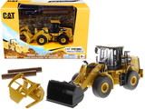 Diecast Masters 85635  CAT Caterpillar 950M Wheel Loader with Bucket and Log Fork with Two Log Poles 