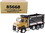 Diecast Masters 85668  CAT Caterpillar CT660 SBFA with Ox Bodies Stampede Dump Truck Yellow and Black 1/50 Diecast Model