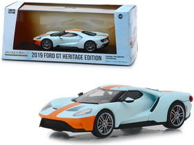 Greenlight 86158  2019 Ford GT Heritage Edition "Gulf Oil" Color Scheme 1/43 Diecast Model Car