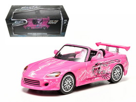 Greenlight 86225  Suki"'s 2001 Honda S2000 Pink "2 Fast and 2 Furious" Movie (2003) 1/43 Diecast Model Car
